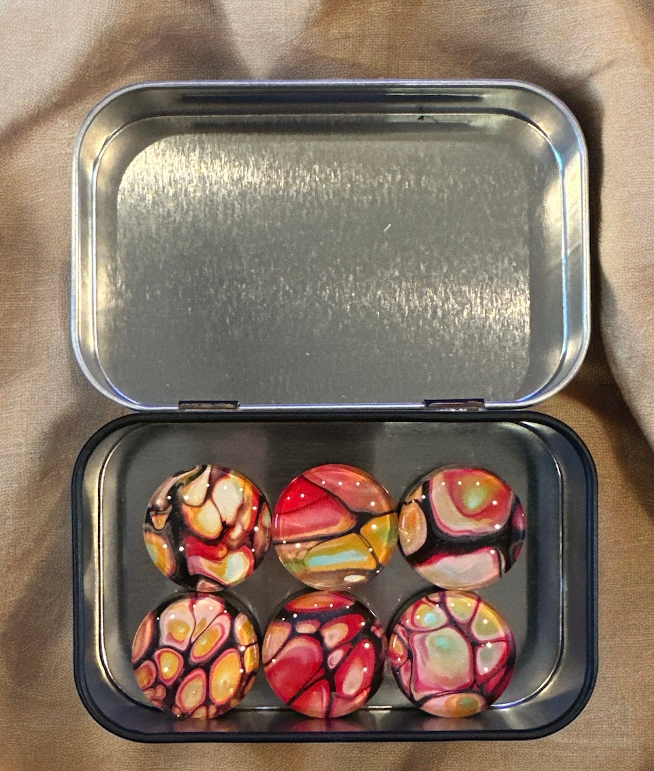 Hand-painted Magnet Set- Original Artwork- Functional Art