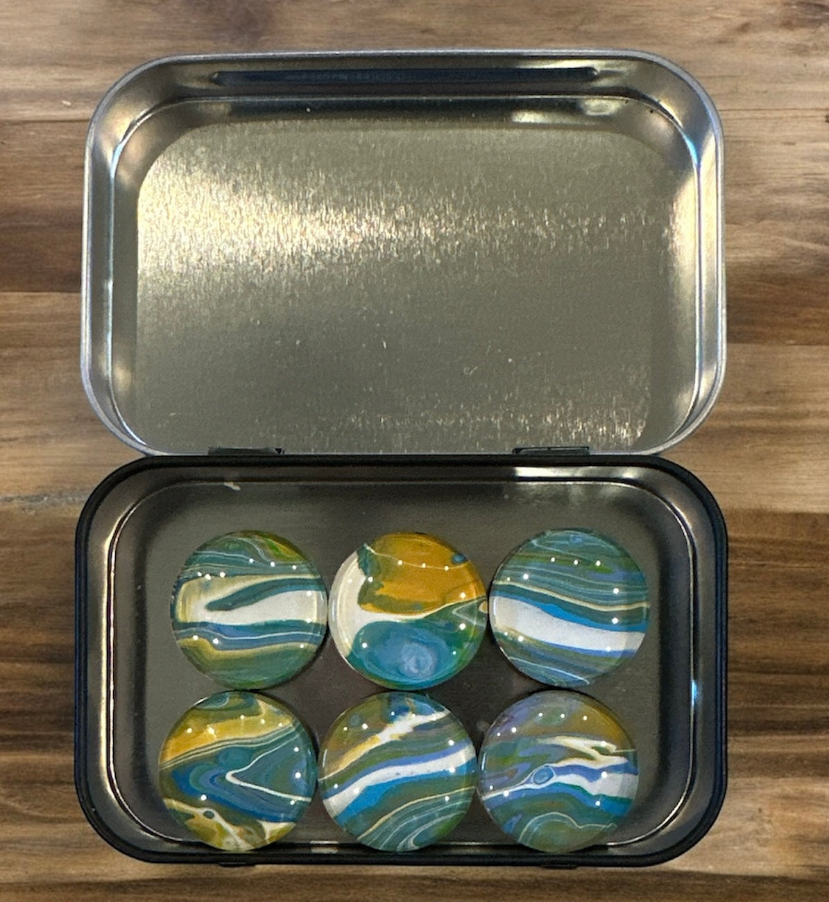 Hand-painted Magnet Set- Original Artwork- Functional Art