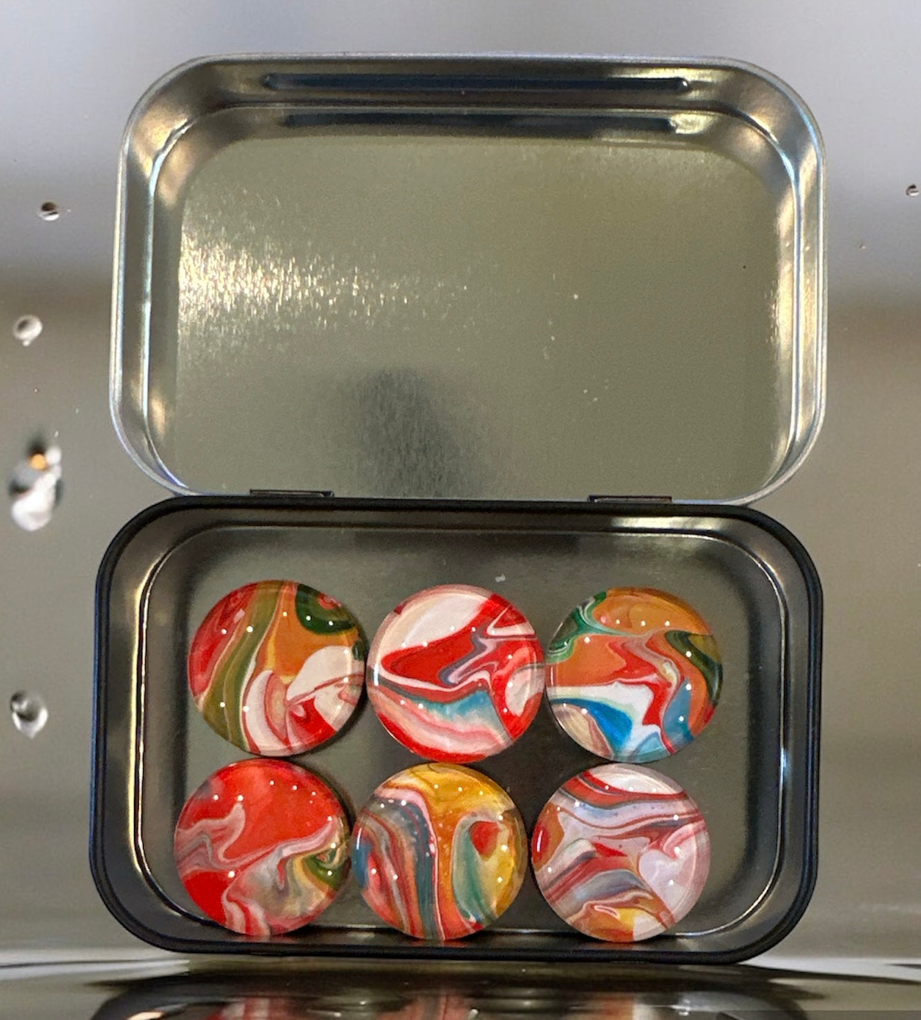 Hand-painted Magnet Set- Original Artwork- Functional Art