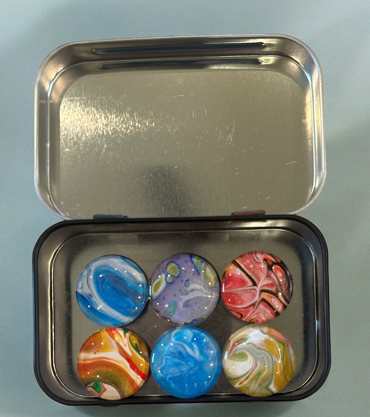 Hand-painted Magnet Set- Original Artwork- Functional Art