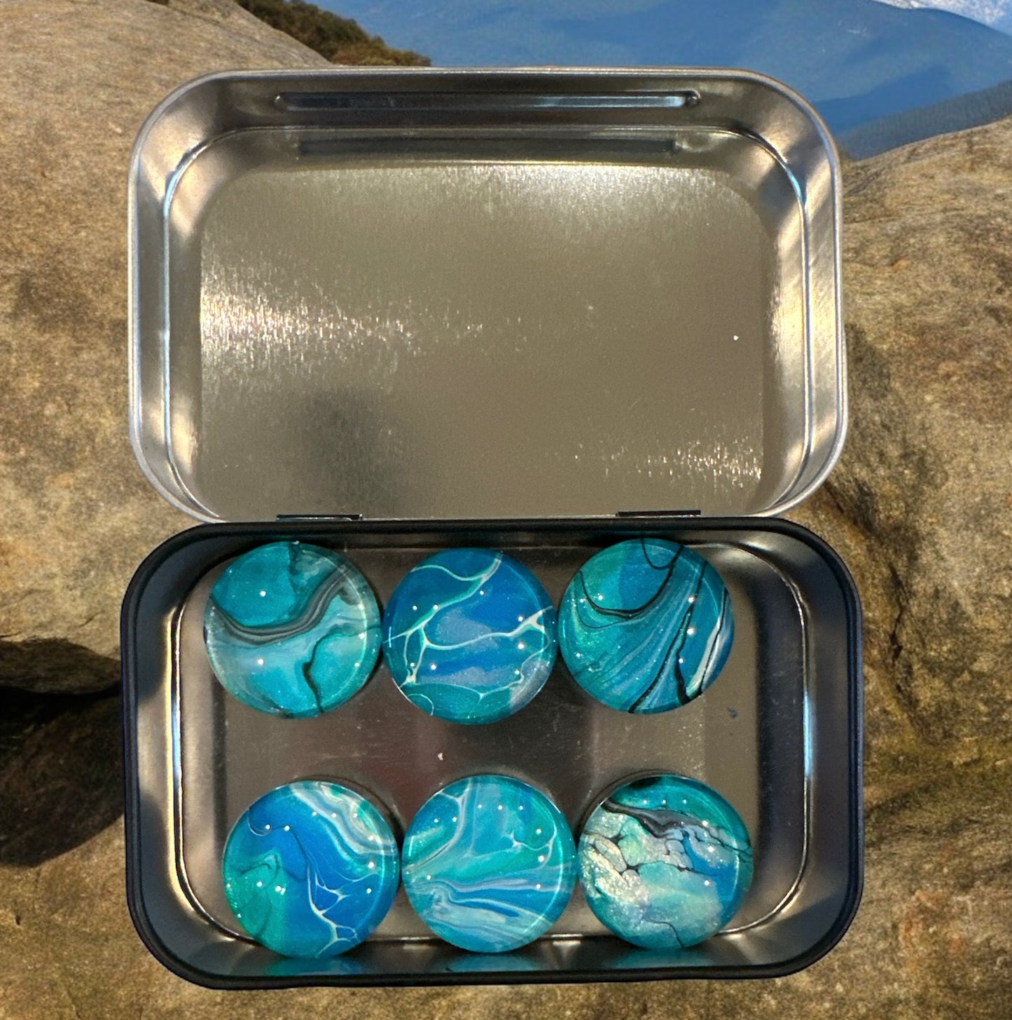 Hand-painted Magnet Set- Original Artwork- Functional Art